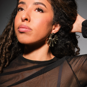 Gouden waaier oorbellen