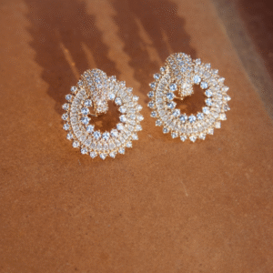 Sunburst earrings gold