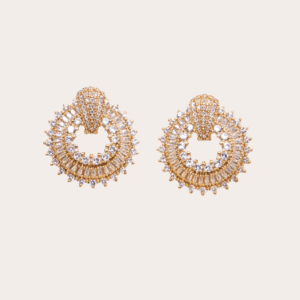 Sunburst earrings gold