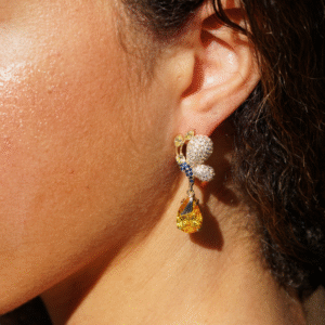 Vlinder oorbellen kristallen