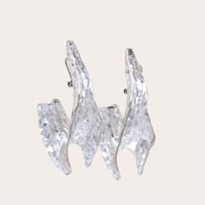 Silver hammered hoops