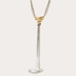 long silver necklace
